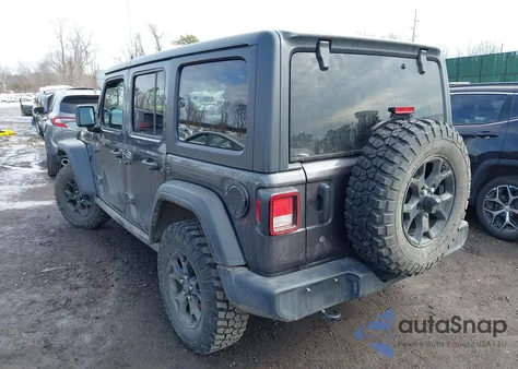 2021 Jeep Wrangler Unlimited Willys Sport 4X4 z USA, uszkodzony, nr VIN 1C4HJXDN4MW718488